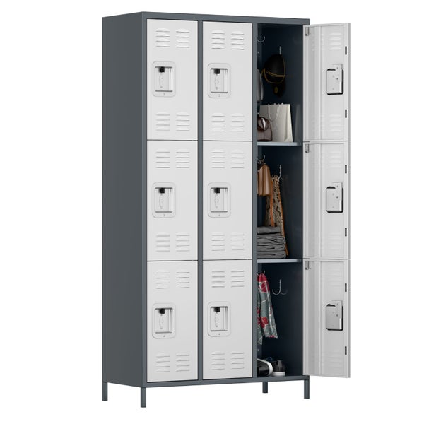 9-Door Storage Locker Combination Steel Cabinet Carousel 2