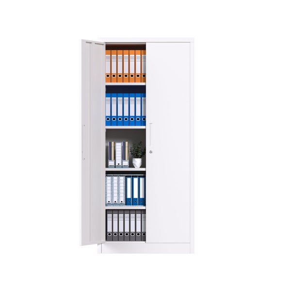 2-door steel office filing Storage Cabinet with Recessed Handle Carousel 2