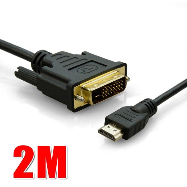 Gold HDMI to DVI-D 24+1 Pin Digital Cable Lead for HDTV BluRay PS3 Xbox 360 TV Carousel 6