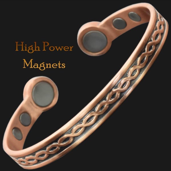 Magnetic Bracelet Healing Arthritis Pain Copper Bracelet Magnetic Therapy - HGB Carousel 1