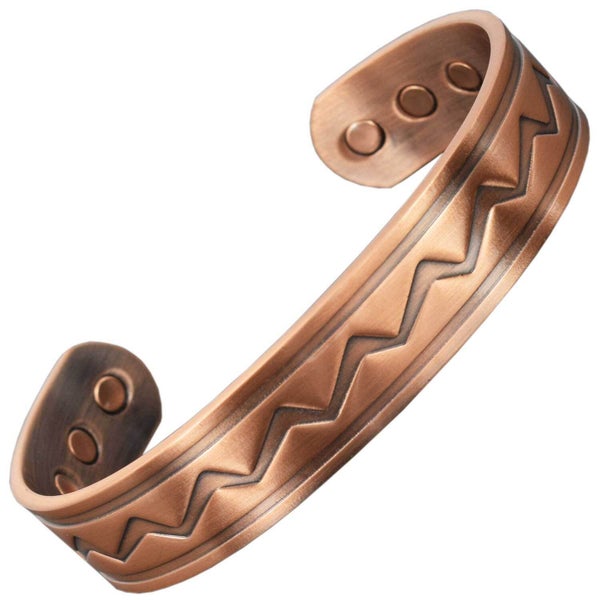 Pure Copper Bracelet for Men Women Arthritis Muscle Pain Magnetic Therapy - MP Carousel 1
