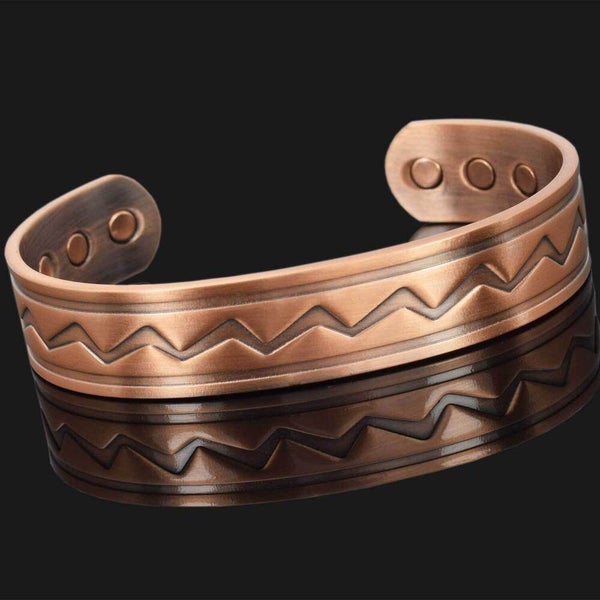 Pure Copper Bracelet for Men Women Arthritis Muscle Pain Magnetic Therapy - MP Carousel 2