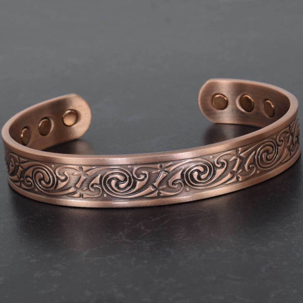 Copper Magnetic Bracelet Pain Relief Healing Celtic Bracelet - Spiral Knot (SLK) Carousel 1