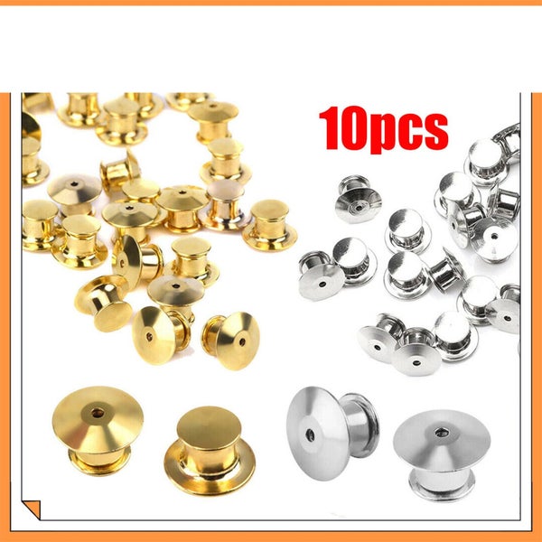 10PCS Backs Locking Pin Keepers Badge-Pin Locks Pin For Lapel Enamel Hat Pins Carousel 1