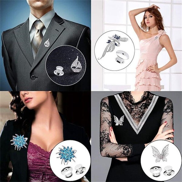 10PCS Backs Locking Pin Keepers Badge-Pin Locks Pin For Lapel Enamel Hat Pins Carousel 12