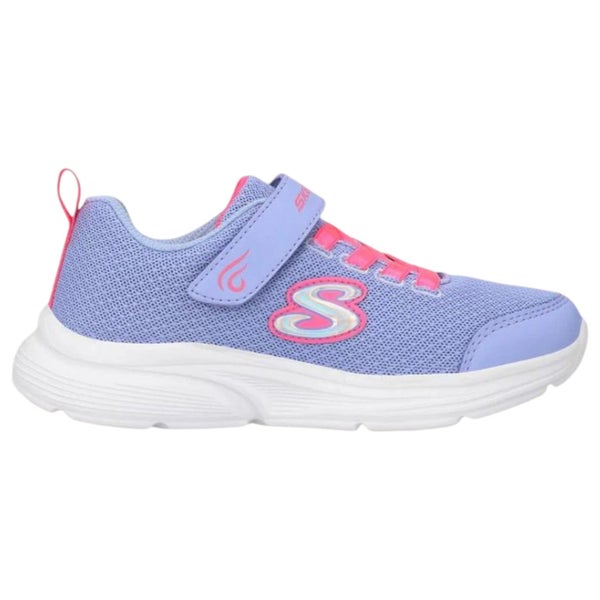 Kids Skechers Wavy Lites - Blissfully Free Periwinkle Comfy Running Shoe Carousel 2