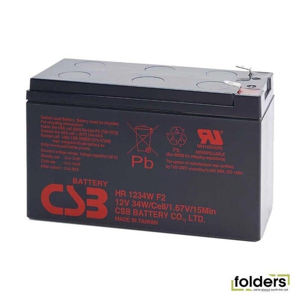 CSB Replacement UPS Battery - 12V / 9.0AH Carousel 1