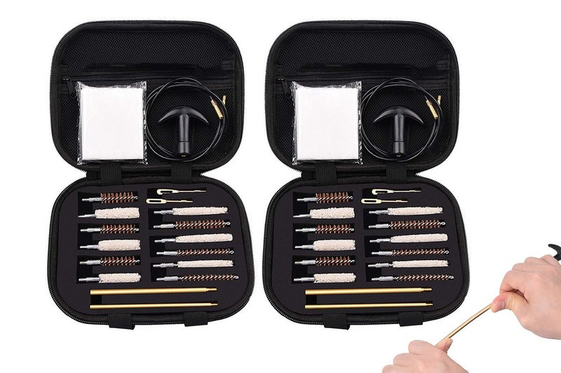 136Pcs Gun Cleaning Kit for .22 .270 .30 .38 .40 .45mm Gun Oil and Cleaner Carousel 1