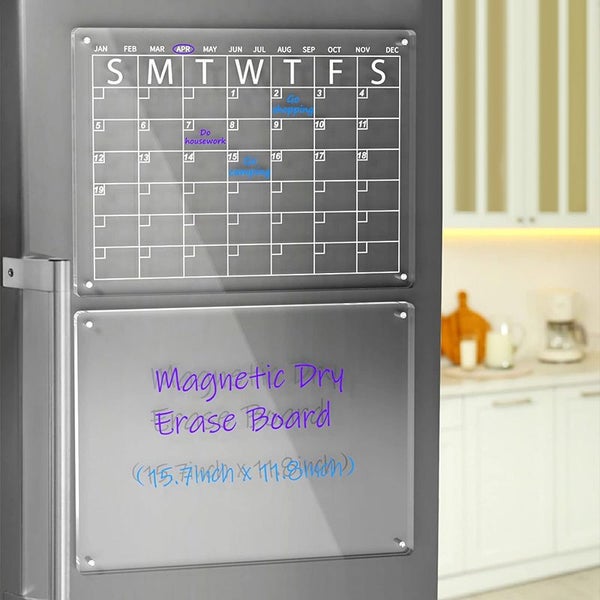 Acrylic Magnetic Dry Erase Board and Calendar Carousel 1