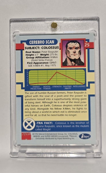 *** COLOSSUS!! 1992 JIM LEE IMPEL X-MEN SERIES 1 CARD X-MEN '97 *** Carousel 2