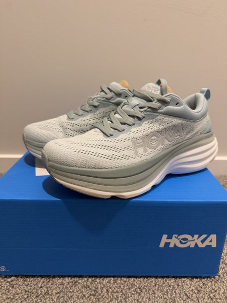 Hoka Bondi 8 Sneakers - Light Gray/White (New) Size eur 39 1/3 Carousel 1