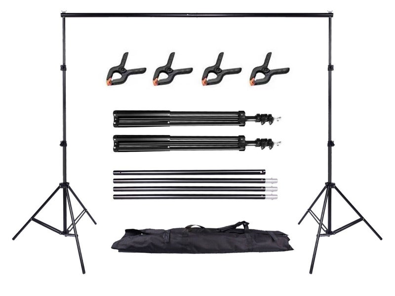 Backdrop Stand 1.5-3m Adjustable Photo Studio Background Support Carousel 10