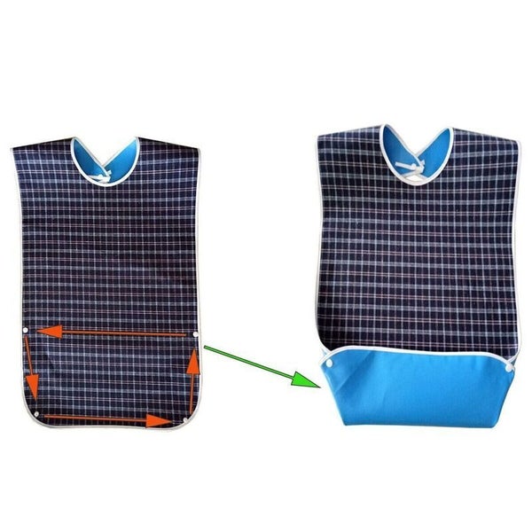 Adult Bib Washable Reusable Waterproof Clothing Protector Carousel 7