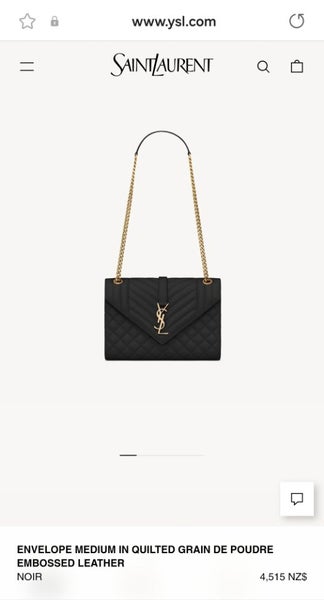 Yves Saint Laurent Envelope Medium Black Bag63612156454402113