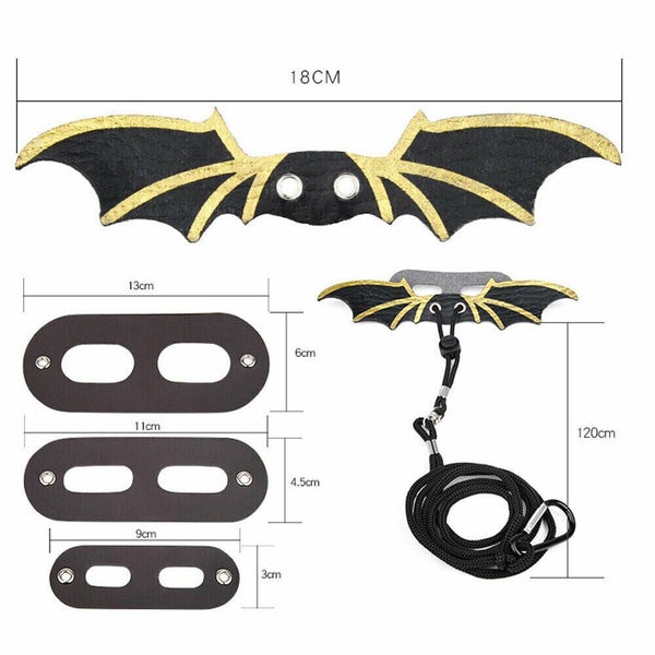 Lizard Harness Leash Reptile Dragon & Cool Leather Wings Adjustable Bearded Carousel 2