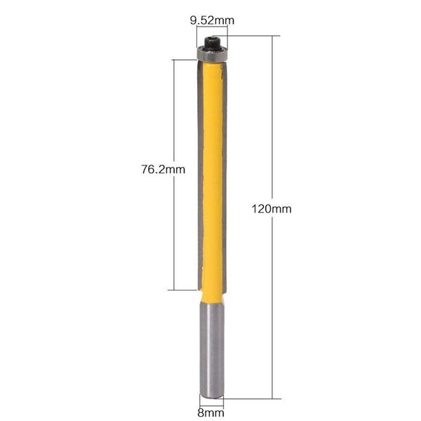 Drillpro 8mm Shank 76mm Extra Long Pattern Flush Trim Router Bit Wood Working Cu Carousel 5