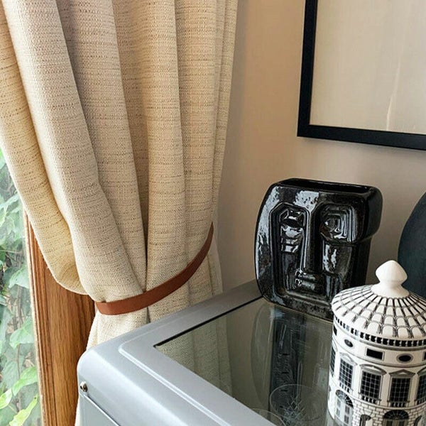 1PC PU Leather Rope Curtain Tieback Strap Curtain Tie Backs Buckle Window Decor Carousel 9
