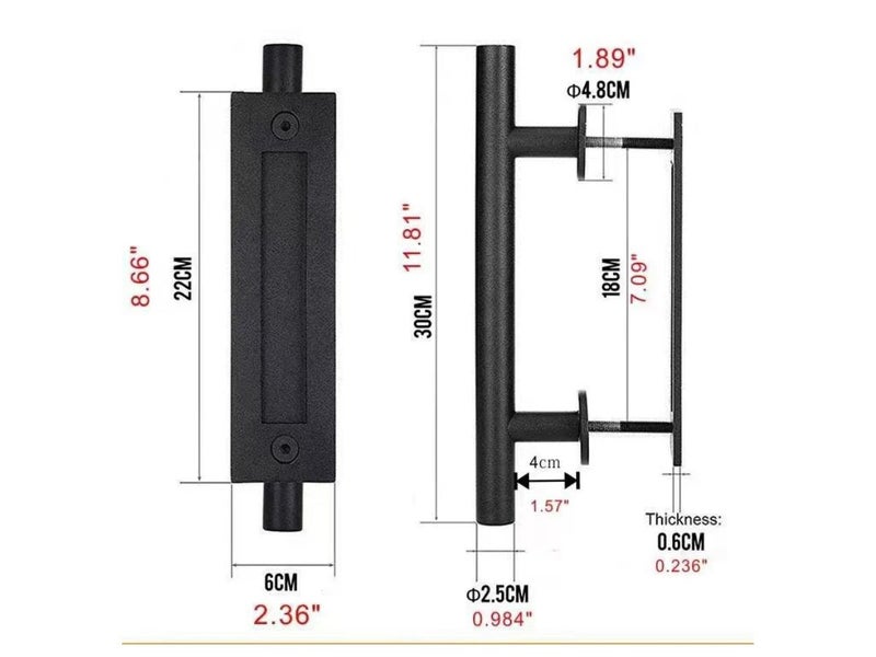 Barn Door Handle (NZ STOCK) Carousel 2
