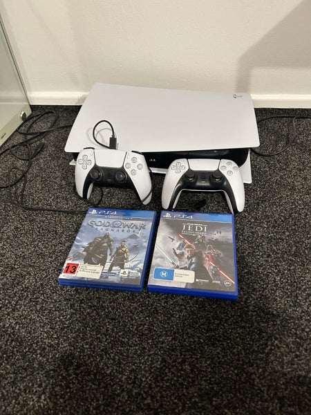 Playstation 5 disc console and pick of two games from list Carousel 1