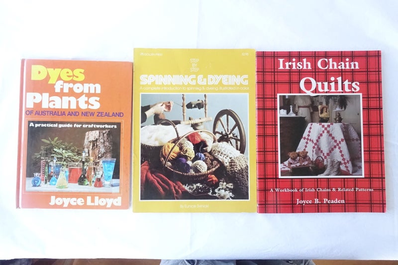 3 Books Spinning & Dyeing, Dyes from Plants of Aus & NZ & Irish Chain (SKU BK30) Carousel 1