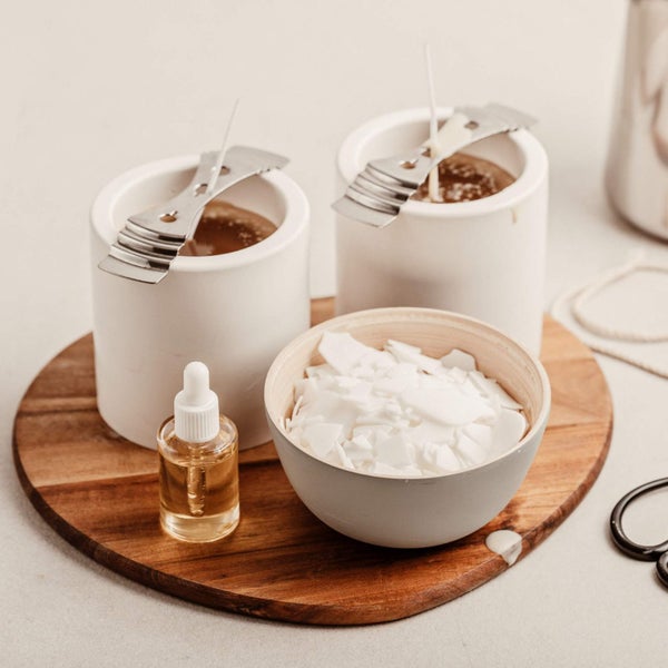 Candle Making Kit - Wax Melting Heater + Soy Wax Flakes + Wicks Carousel 4