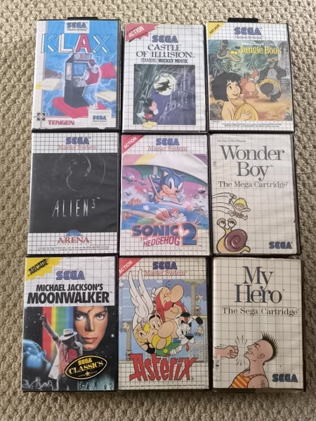 Sega Master system games bundle 9x games no books. Carousel 1
