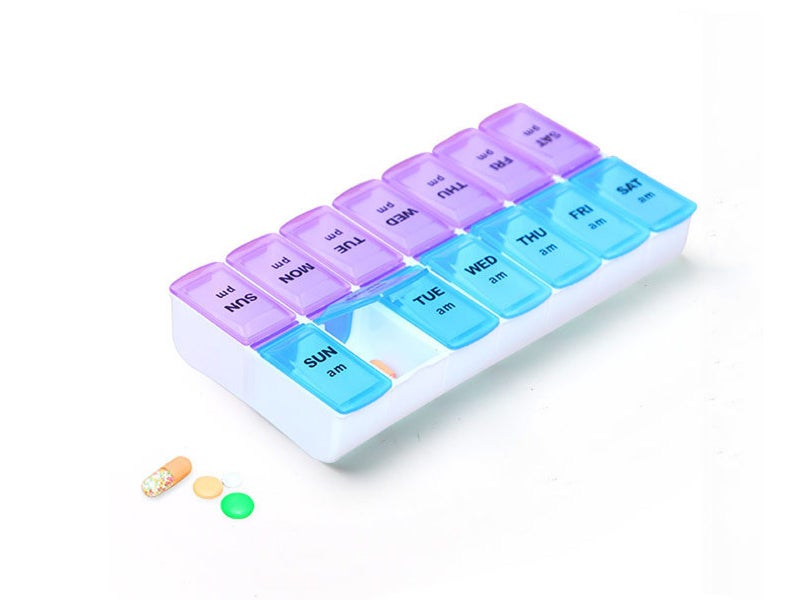 Pill Box - 14 Large Compartments 7 Days AM/PM (A03)63667596704513110