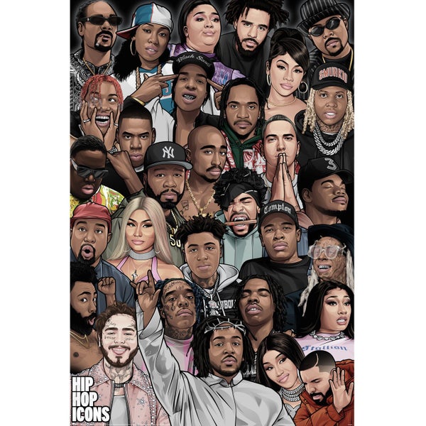 Hip Hop Icons ~ Colour Montage ~ Large Maxi Poster Carousel 1