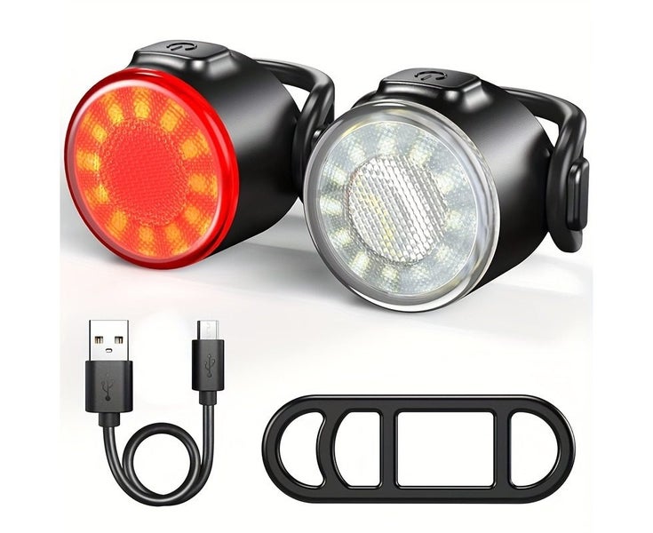 Bike Light Bicycle Lamp Front Rear Light Bicycle Lighting LED Flashlight Fo Carousel 1