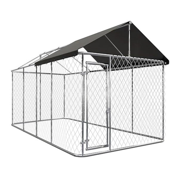 Large Dog Run Outdoor with Cover 2x4x1.8m Carousel 1