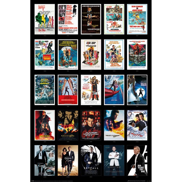 James Bond ~ All 25 Movie One Sheets ~ Large Film Maxi Poster Carousel 1