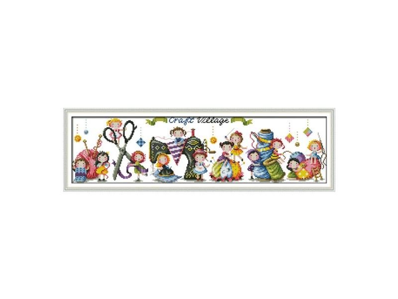 Joy Sunday Craft Village Cross Stitch Cartoon Pattern 14CT 11CT DMC A Ballet Carousel 2