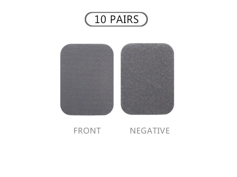 10pcs 60mm Round Black Sofa Cushion Sticker Pads With Adhesive Hook Loop Strips Carousel 1