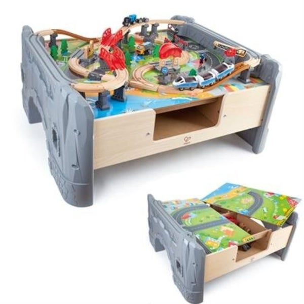 Railway Train and Table Set - Hape (70pc) Carousel 1
