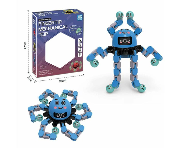 3PCS Deformation Robot Mechanical Gyroscope Toy Luminous Toy Carousel 10