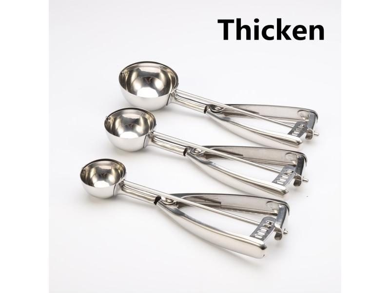 Stainless Steel Ice Cream Scoop Tool Cookie Scoop Icecream Spoon Kitchen Carousel 1