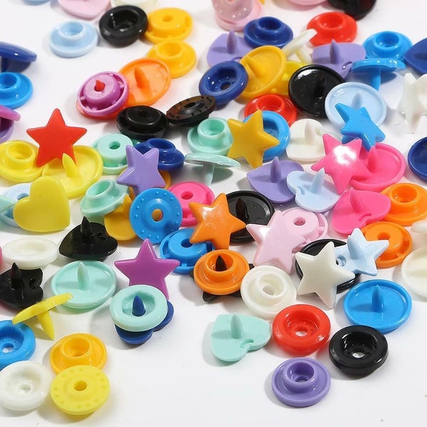 25Sets Snap Kit T5 Plastic Buttons Press Stud Snaps Fastener Carousel 1