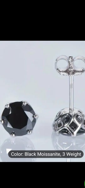 Black diamond earrings ,1 carat each new!! Carousel 1