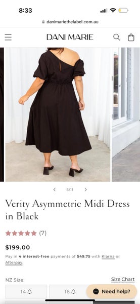 Black asymmetrical dress Danimarie the label62970070660483112