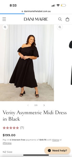 Black asymmetrical dress Danimarie the label Carousel 2
