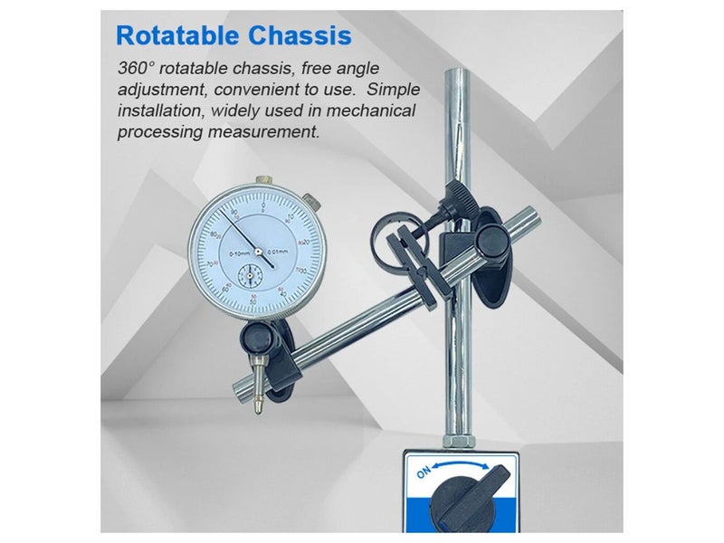 Dial Indicator Base / Stand Magnetic Stand Holder Bracket With Dial Indicator Carousel 8