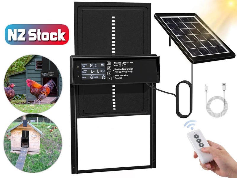 Solar Automatic Chicken Coop Door NZ Clearance Carousel 1
