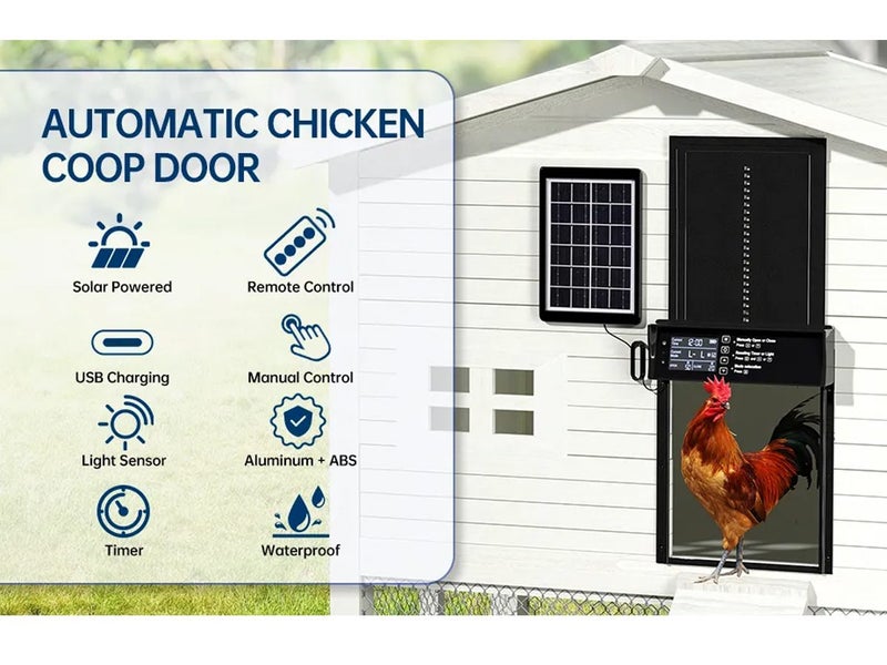 Solar Automatic Chicken Coop Door NZ Clearance Carousel 2