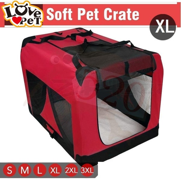 Dog Travel Cage Collapsible Soft Pet Dog Crate 81CM * LOVEPET® Carousel 1