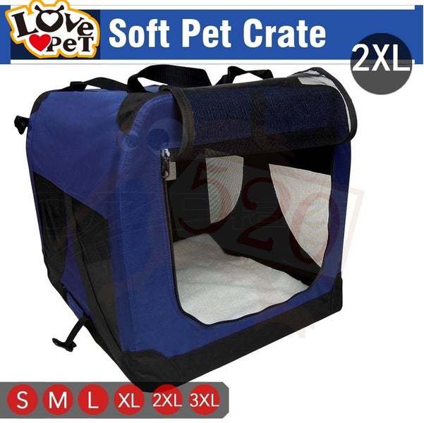 Dog Travel Cage Collapsible Soft Pet Travel Crate 90CM * LOVEPET® Carousel 1
