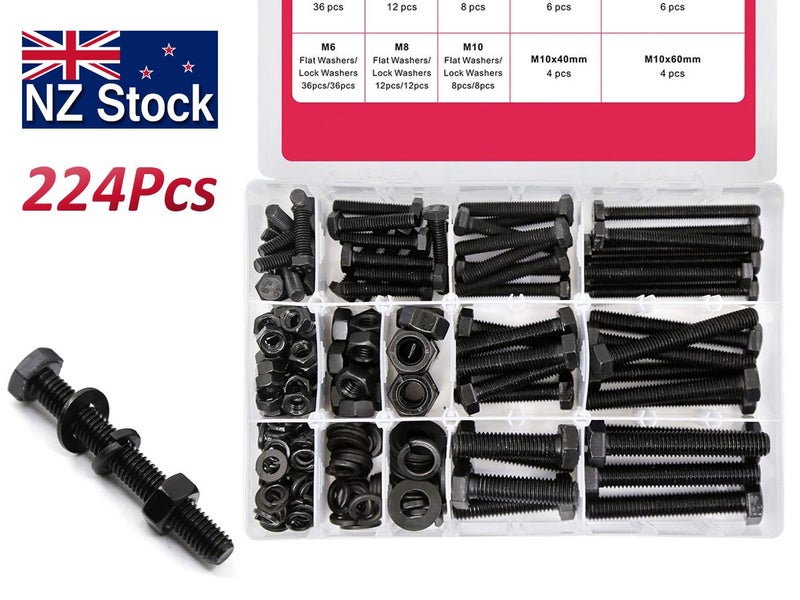PTN New 224Pcs Hex Bolts and Nuts Assortment Kit Sale Sale Carousel 1