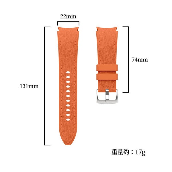 Samsung Galaxy Watch 5 40mm 44mm Strap Leather and Silicone Band-Dark Brown Carousel 7