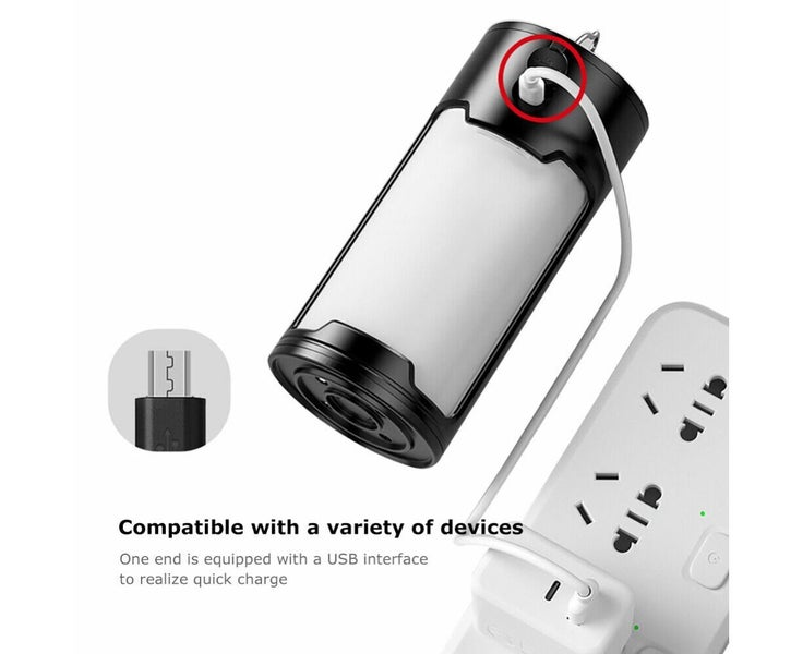 LED Work Light Lantern Camping Lighting Hiking Tent Lamp USB Rechargeable Carousel 2