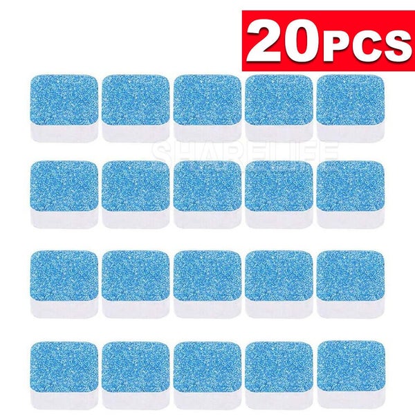 20X Washing Machine Effervescent Tub Bomb Cleaner Remover Deodorant Carousel 10