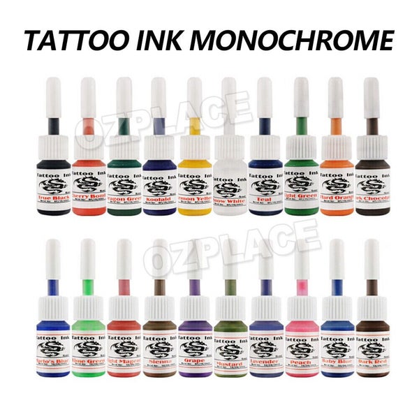 20 Colors/set Professional Tattoo Ink Monochrome Natural Pure Plant Pigment Kit Carousel 1